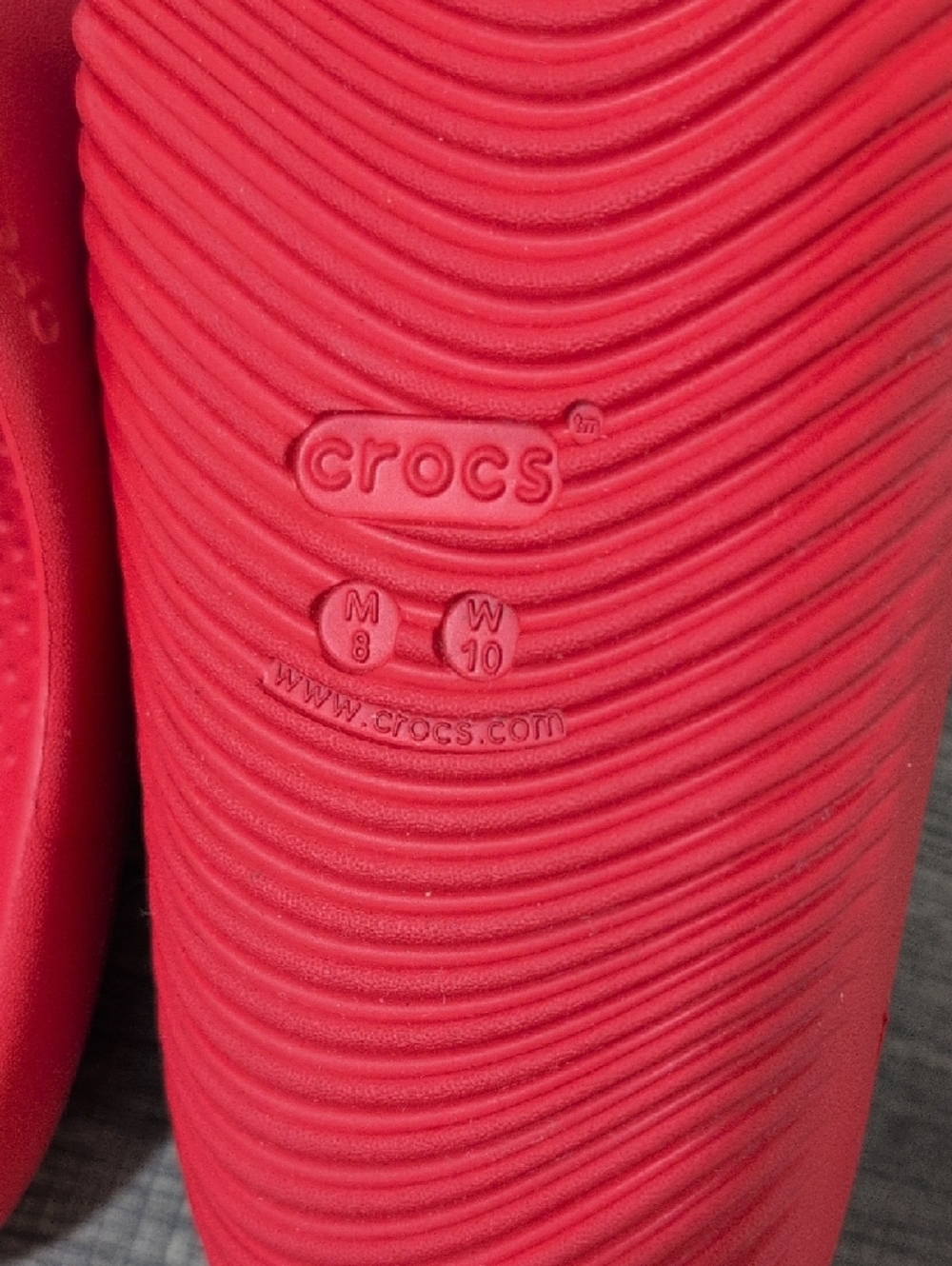 CROCS Red Slide Clogs - Picture 3 of 4